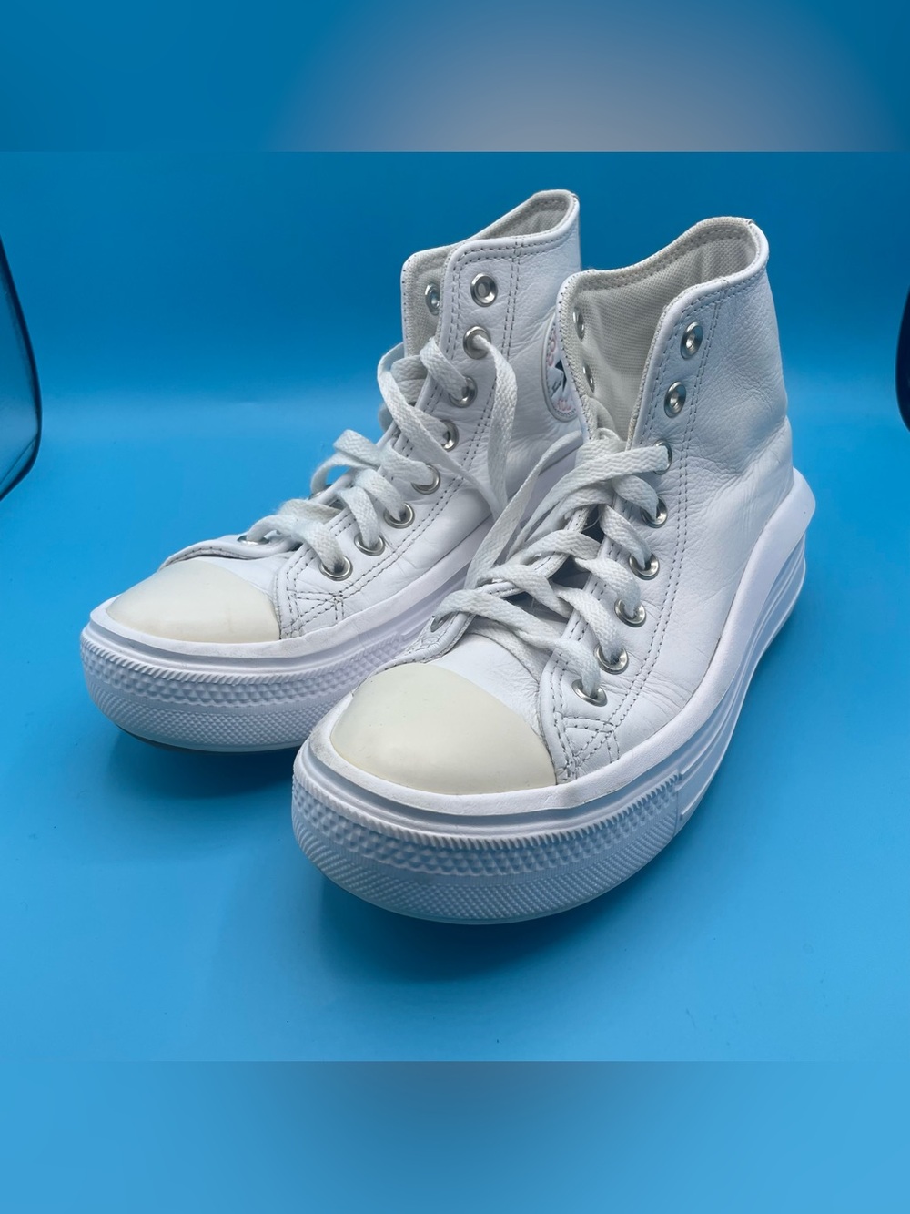 Converse Chuck Taylor All Star Move Platform High-Top white leather - Picture 4 of 4